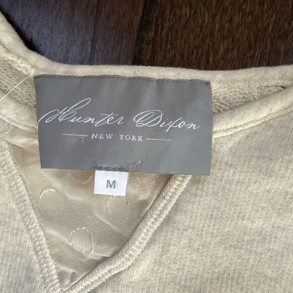 Anthropologie Hunter Dixon Swiss dot sheer sleeve blouse women’s size medium cre - Picture 5 of 8